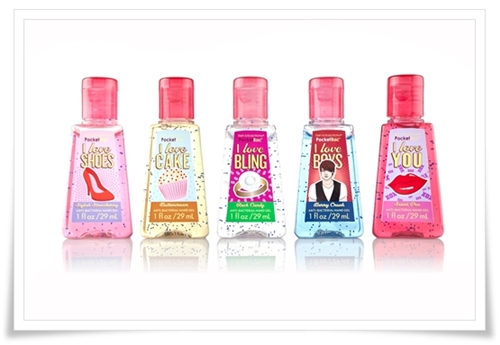 Bath Body Works Anti Bacterial PocketBacs Valentine’s Day “I Love…” Collection