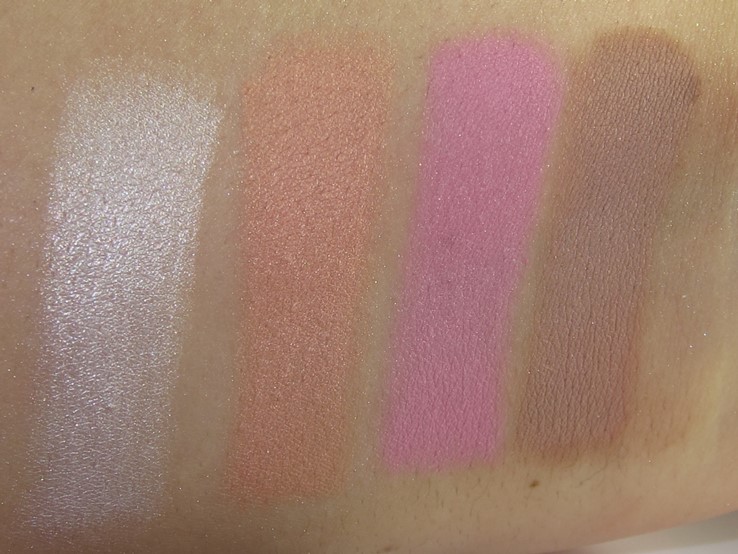 Too Faced The Power of Makeup By Nikkie Tutorials Swatches (Champagne Truffle, I Will Always Love You, Justify My Love, Chocolate Soleil)
